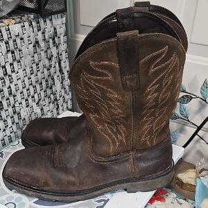 Ariat Dark Brown Steel Toe Western Boots